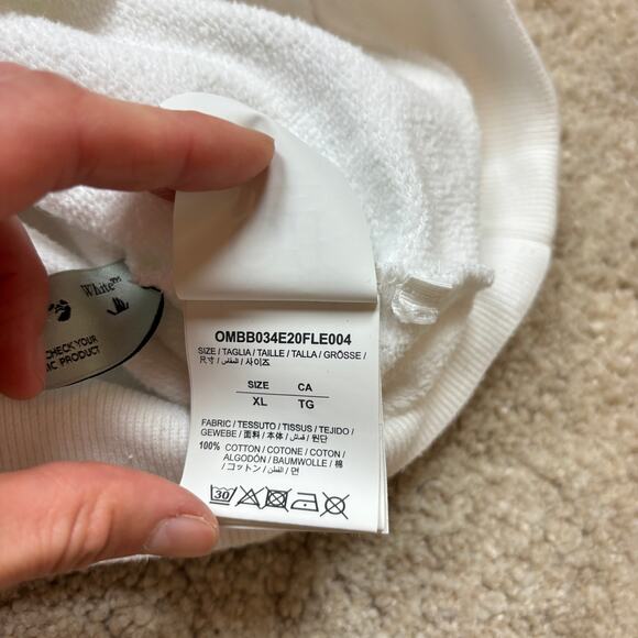 Off-White Main Label Virgil Abloh Stencil Arrows Logo Print Hoodie XL - Picture 9 of 12